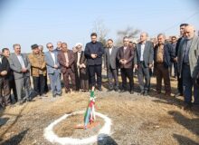 آیین کلنگ زنی آبرسانی به روستای واسکس شهرستان قائمشهر