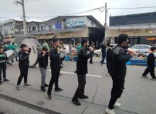 مراسم «دسته روی» سالروز شهادت امام علی (ع) در شهرستان محمودآباد برگزار شد