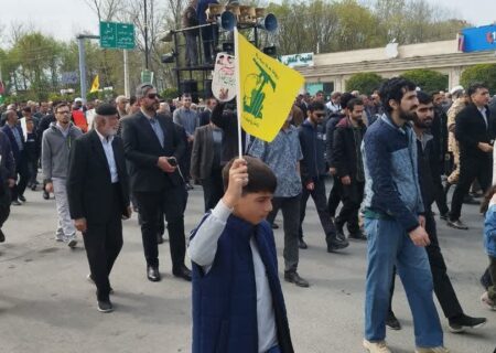 مراسم راهپیمایی روز جهانی قدس در شهرستان محمودآباد برگزار شد