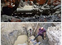 رفع شکستگی خط انتقال ۶۰۰ میلی‌متری سنگ‌تجن به چالوس 